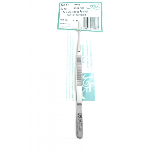 Semken Tissue Forceps 1x2 Teeth 15 cm Stainless Steel