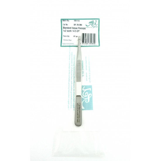Standard Dissecting Forceps 1x2 teeth 14.5 cm