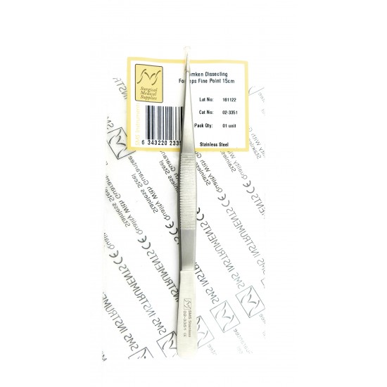 Semken Dissecting Forceps Serrated 15 cm