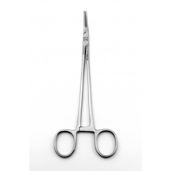 Hysterectomy Forceps Angled Flat 1x2 teeth 19.5 cm