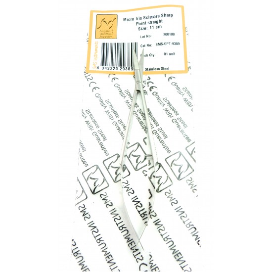 Micro Iris Scissors Sharp Point Straight 11 cm