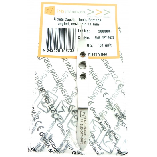 Utrata Capsulorhexis Forceps angled extra thin 11 mm