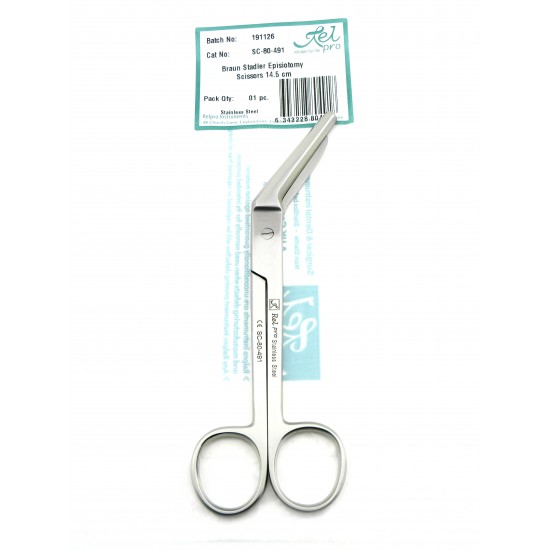 Braun Stadler Episiotomy Scissors 14.5 cm Stainless Steel