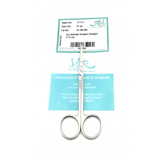 Iris Delicate Surgical Scissors Straight 11.5 cm Stainless Steel