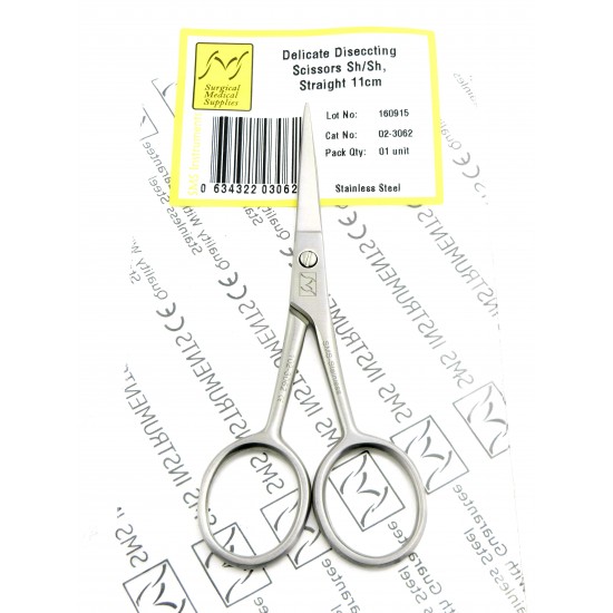 Delicated Dissecting Scissors Sharp Sharp Straight 11 cm