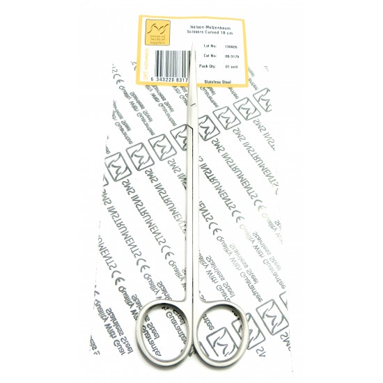 Nelson Metzenbaum Scissors Curved Fine Points 18 cm